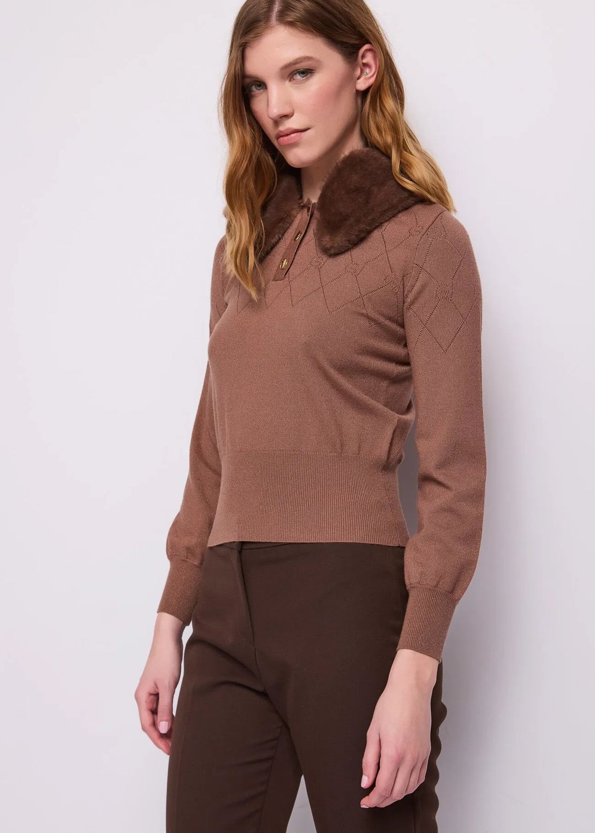 Gaudì Polo Colore Marrone da Donna con Logo