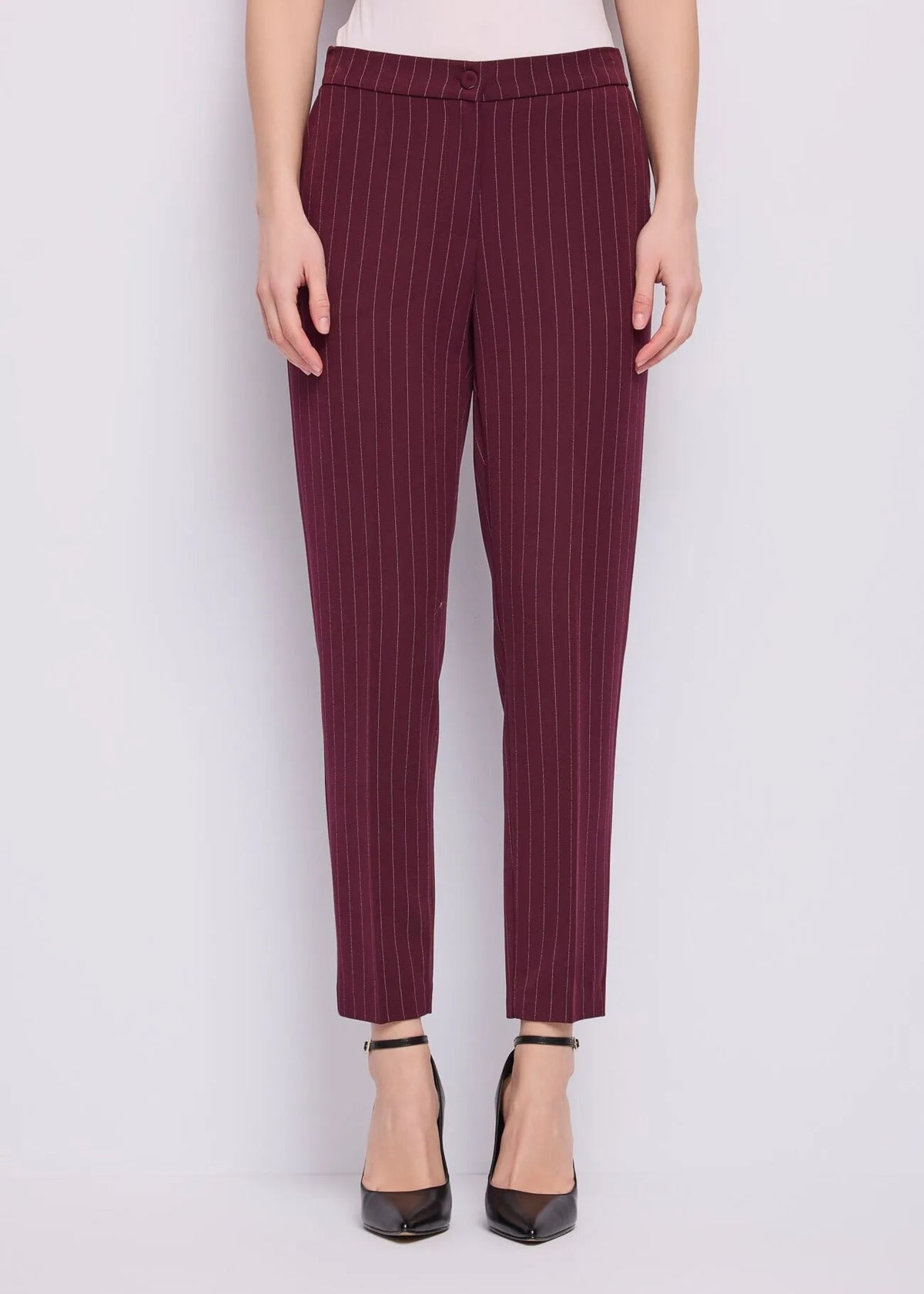 Gaudì Jeans Pantalone Gessato Colore Bordeaux
