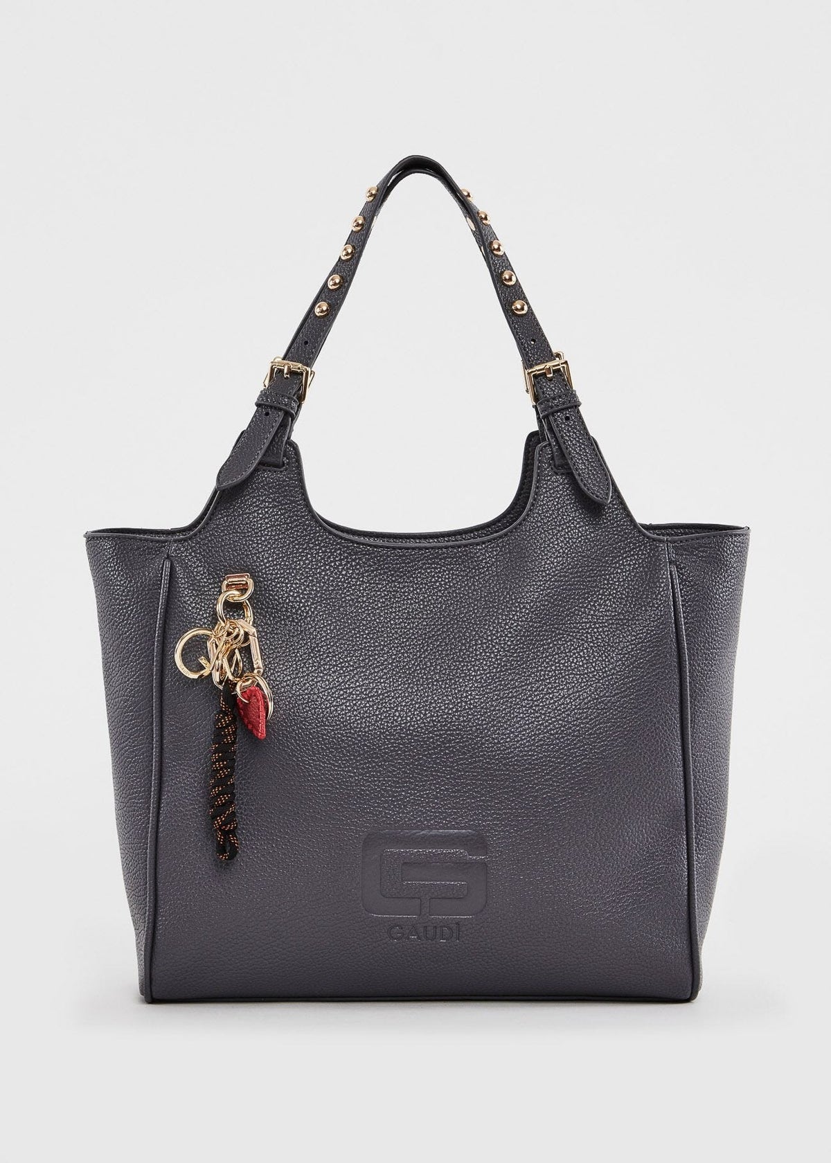 Gaudì Shopping Bag Colore Grigio con Charm