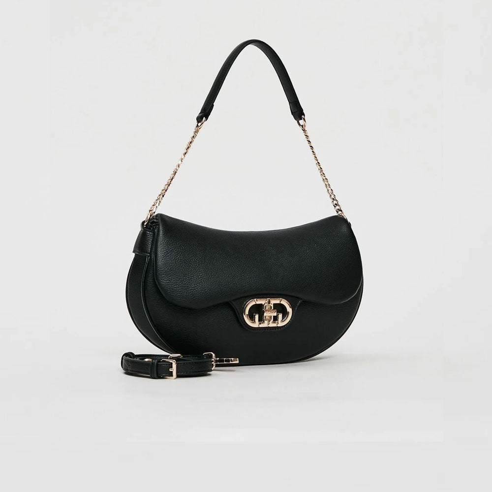 Gaudì Borsa Hobo con Logo in Similpelle Colore Nero