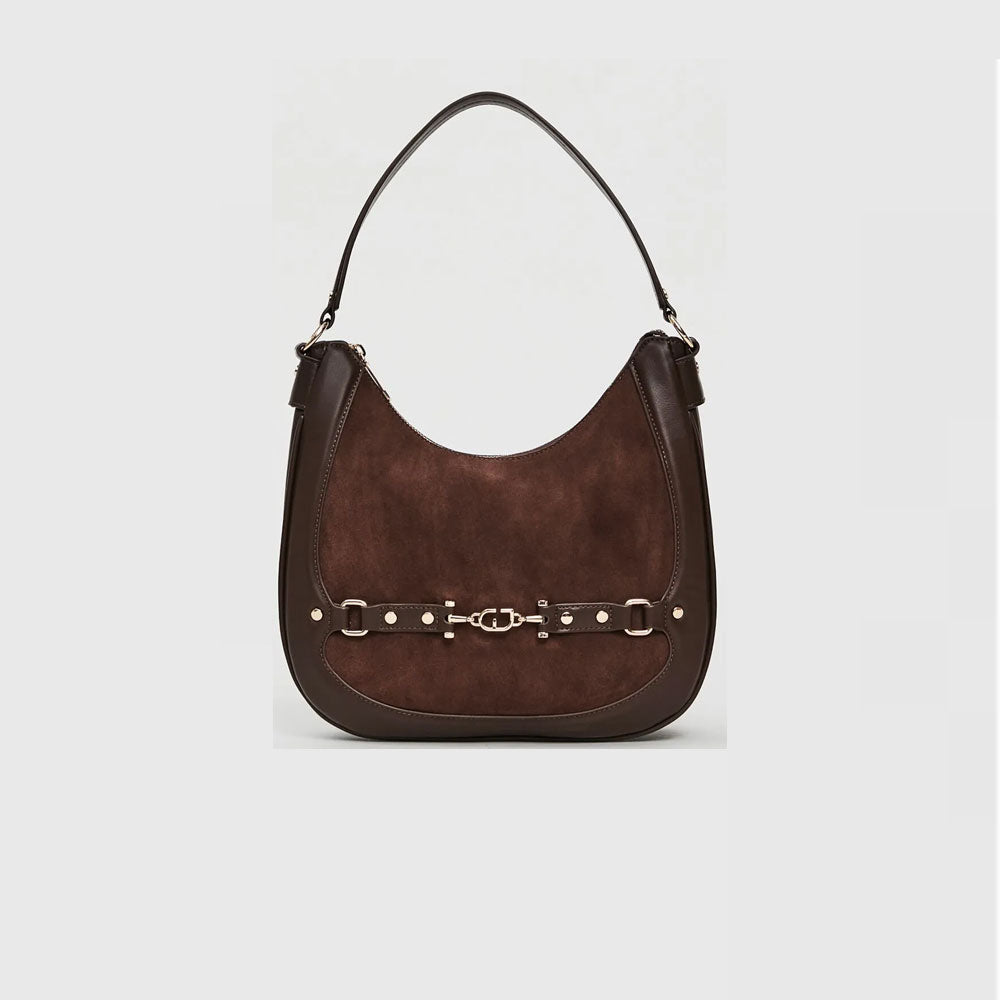 Gaudì Borsa Hobo in Suede Colore Marrone