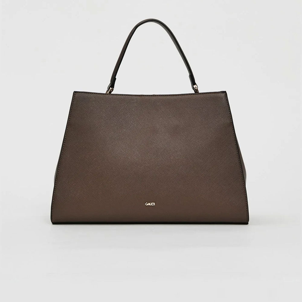 Gaudì Borsa Top Handle Large in Similpelle Colore Tortora
