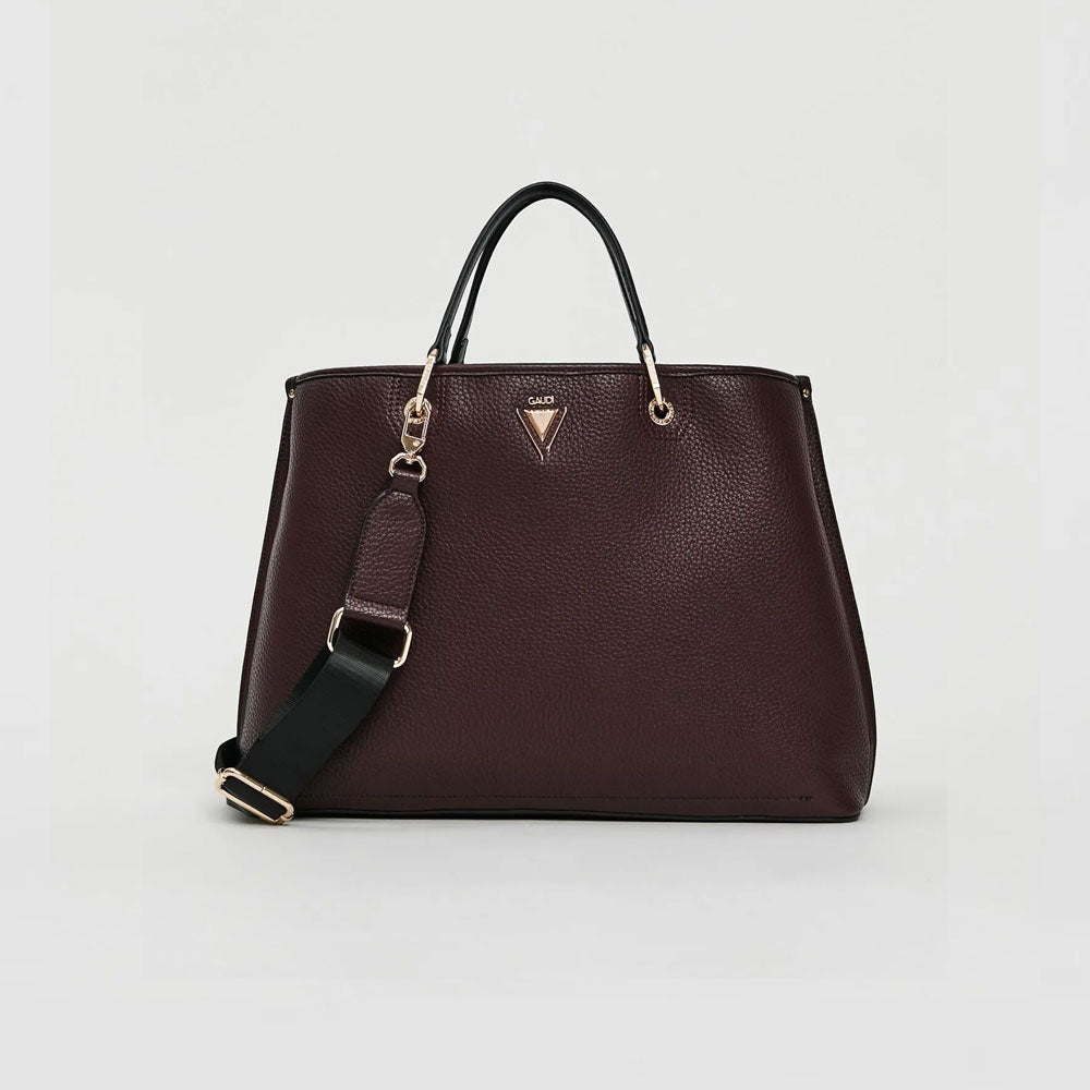 Gaudì Borsa Top Handle in Similpelle Large Colore Bordeaux