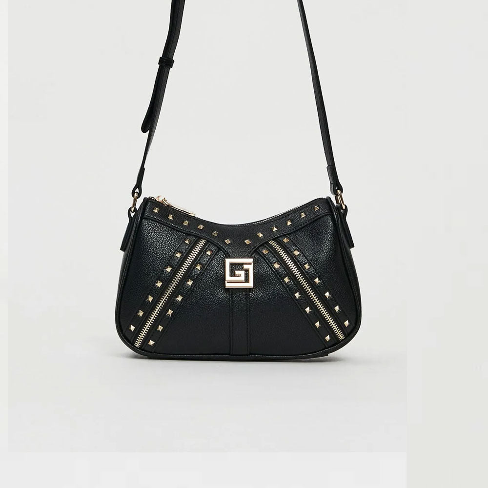 Gaudì Borsa con Borchie e Tracolla Colore Nero