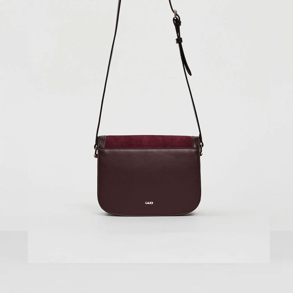 Gaudì Borsa con Tracolla Small in Suede Colore Bordeaux