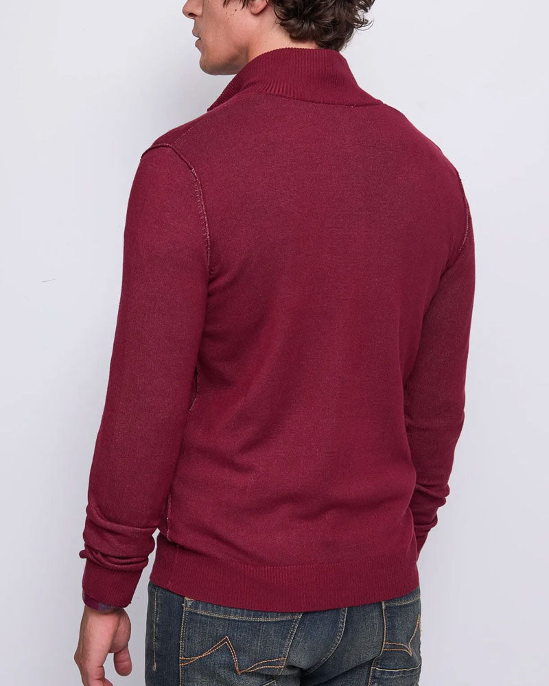 Gaudì Cardigan con Zip da Uomo Colore Rosso