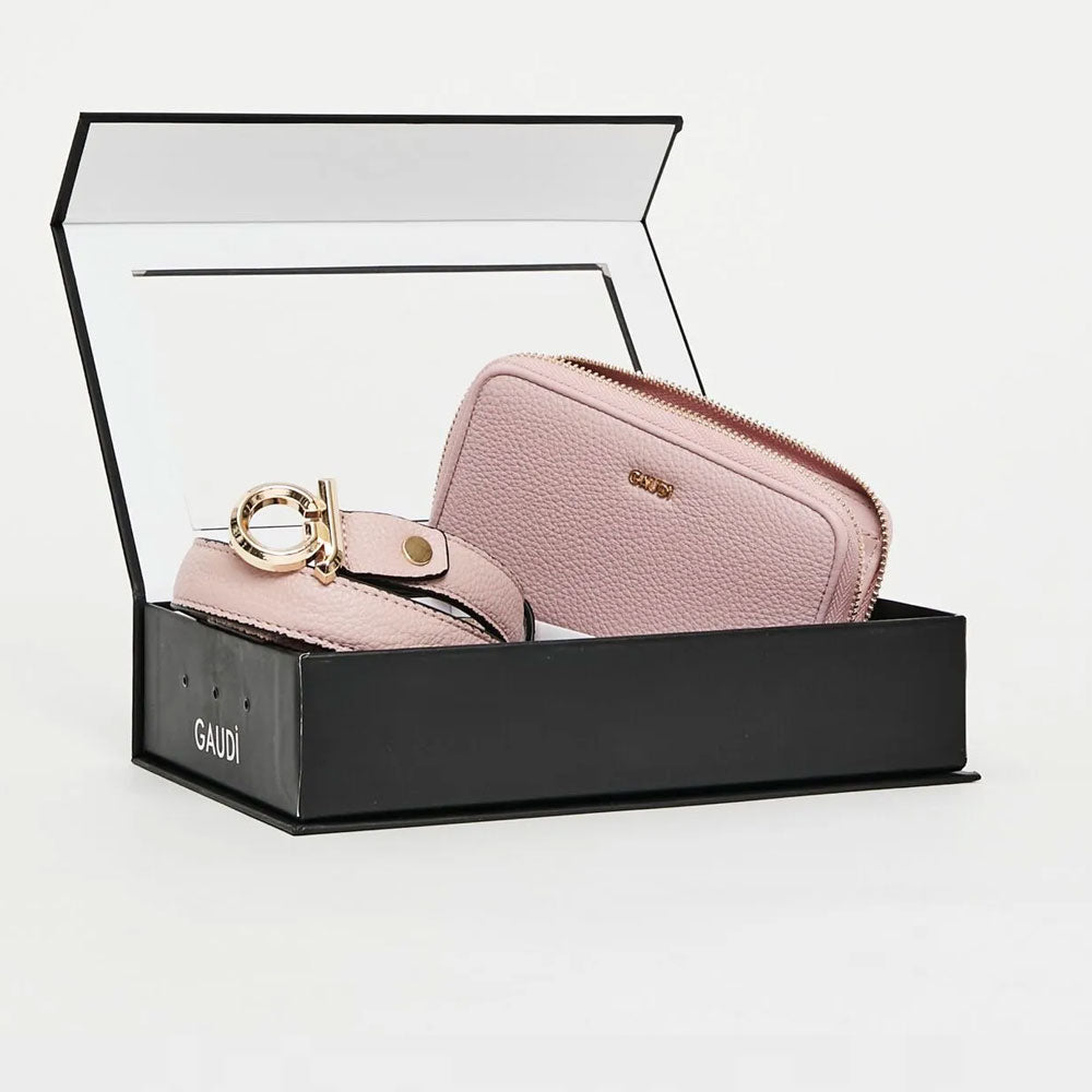 Gaudì Set Cintura e Portafoglio da Donna Colore Rosa