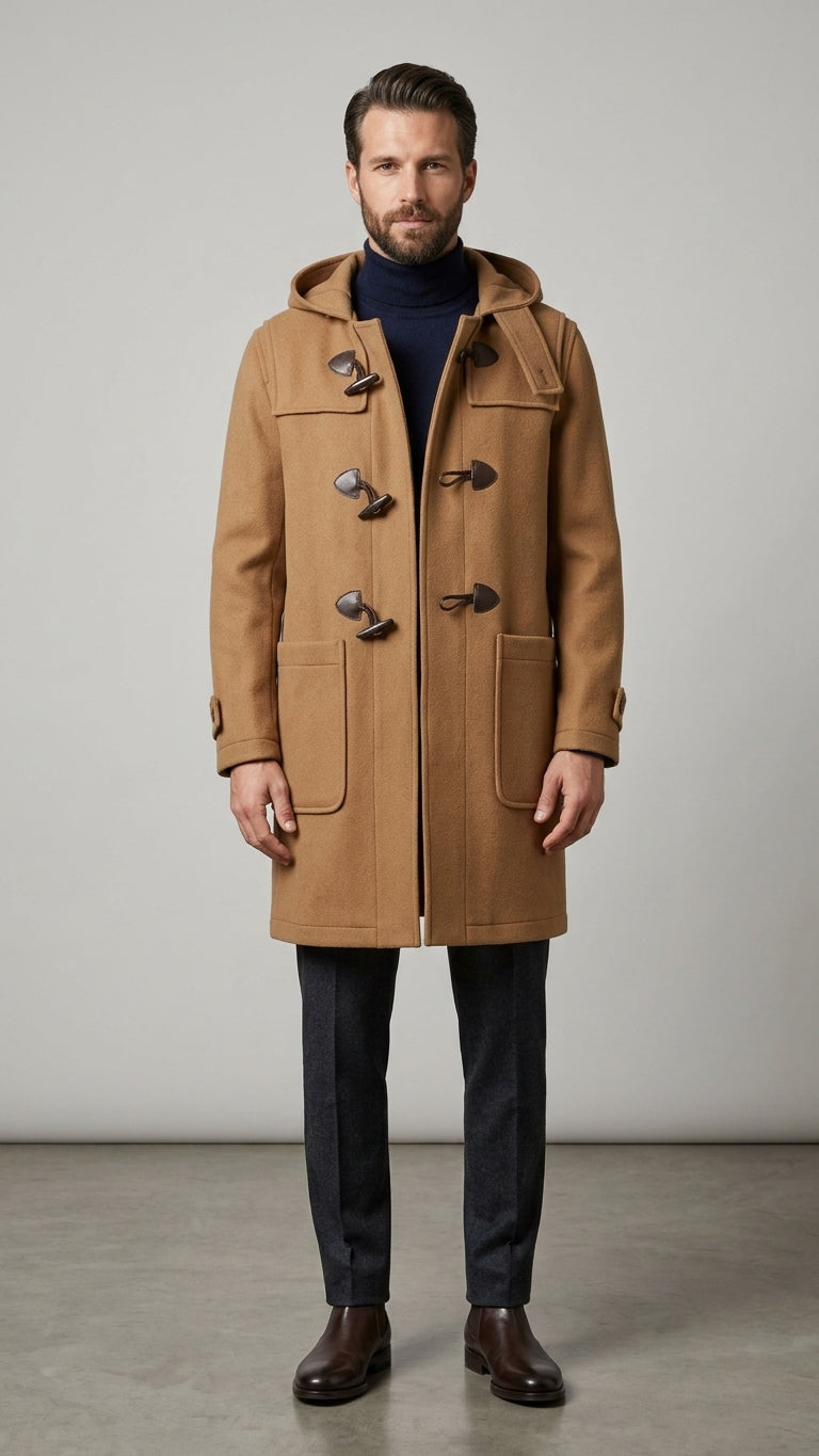 Bernese  Montgomery Uomo con Cappuccio Colore Cammello