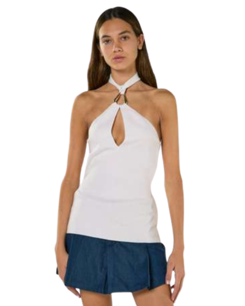 Glamours Top Colore Bianco