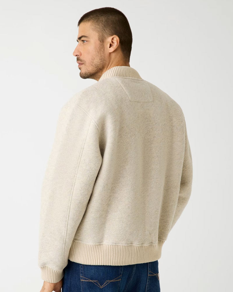 Guess Bomber in Misto Lana da Uomo Colore Beige