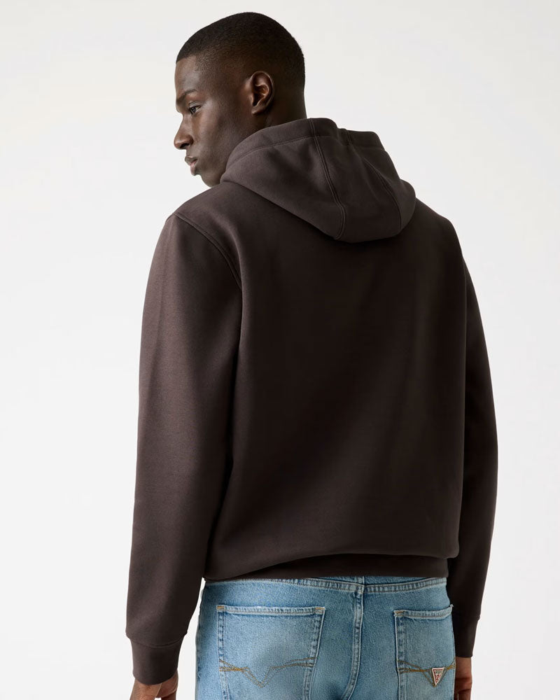 Guess Felpa con Cappuccio Regular Fit da Uomo Colore Marrone