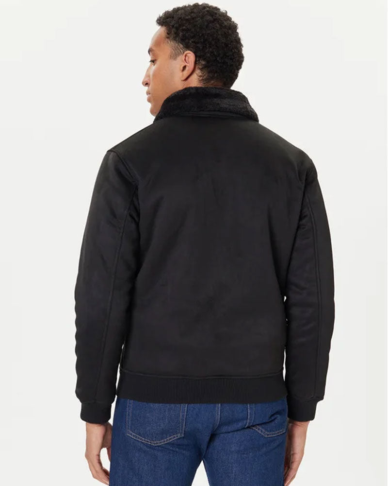 Guess Giacca in Similpelle da Uomo Colore Nero