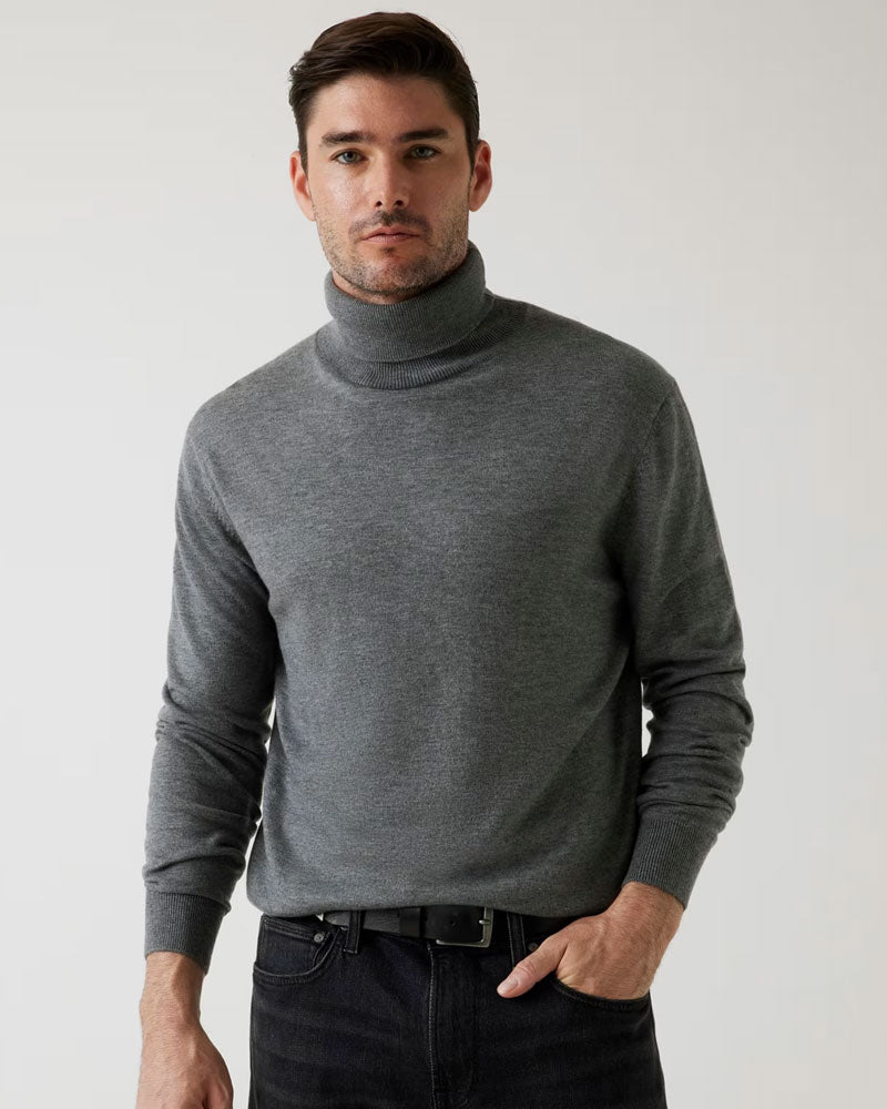 Guess Maglione Collo Alto In Misto Lana da Uomo Colore Grigio