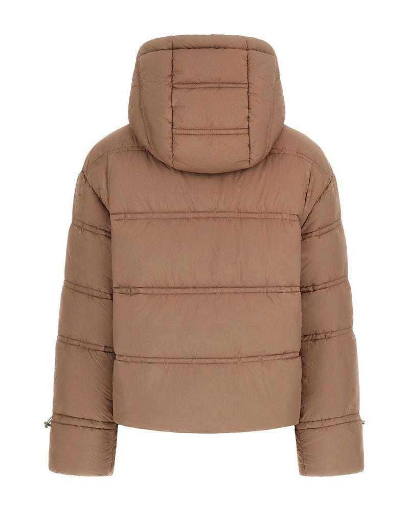 Guess Piumino Crop New Daisy da Donna Colore Beige