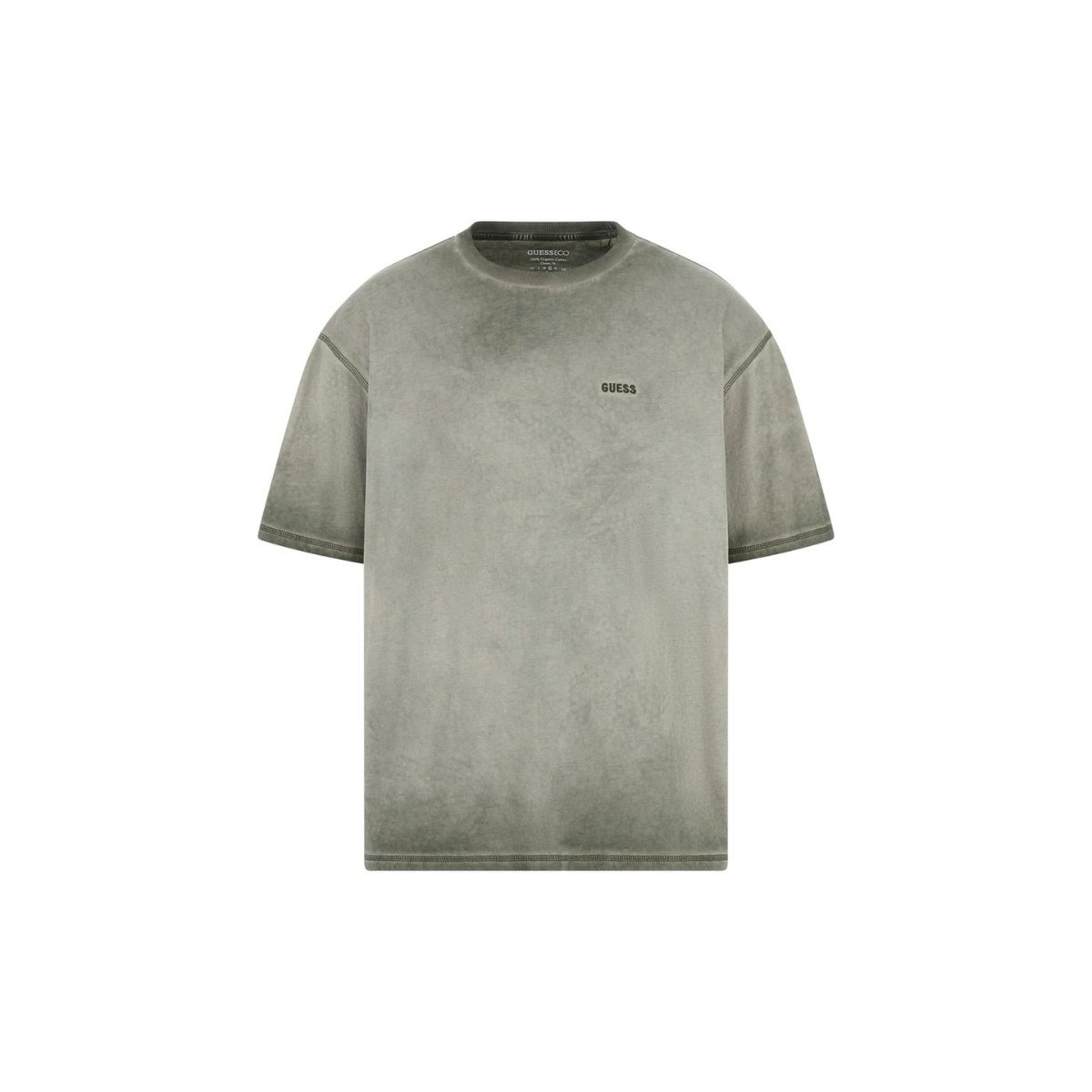 Guess T-shirt Uomo Logo Lavato Colore Verde