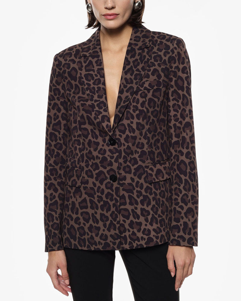 Imperial Blazer Monopetto Stampa Animalier Tasche Frontali