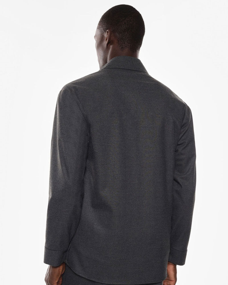 Imperial Camicia Check Regular Fit con Tasche Frontali Colore Nero/Grigio da Uomo