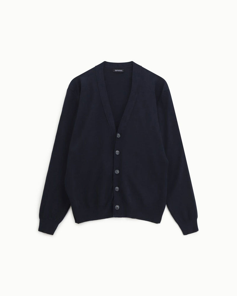 Imperial Cardigan con Bottoni e Scollo a V da Uomo Colore Blu