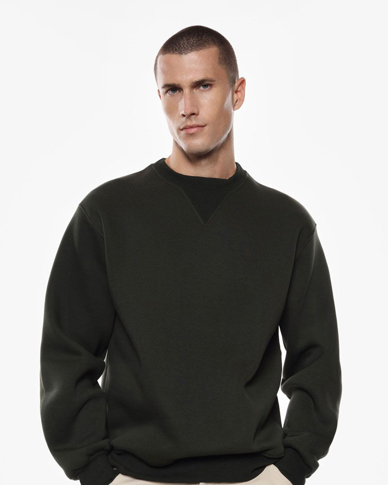 Imperial Felpa senza Cappuccio con Maniche Lunghe Colore Verde