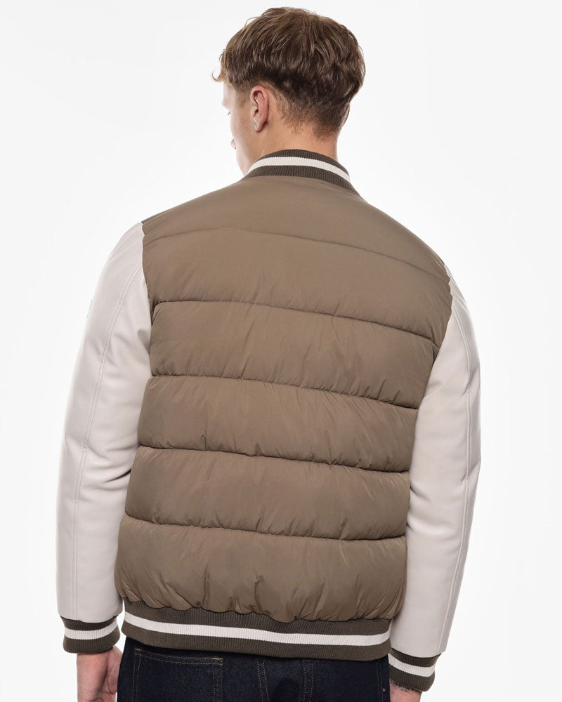 Imperial Giacca Bomber Imbottita con Bottoni da Uomo Colore Beige