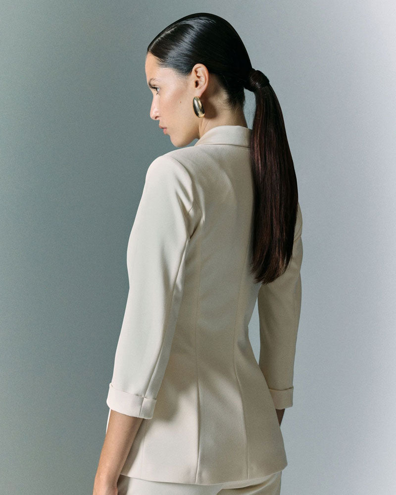 Imperial Giacca Doppiopetto Classica da Donna Colore Gesso