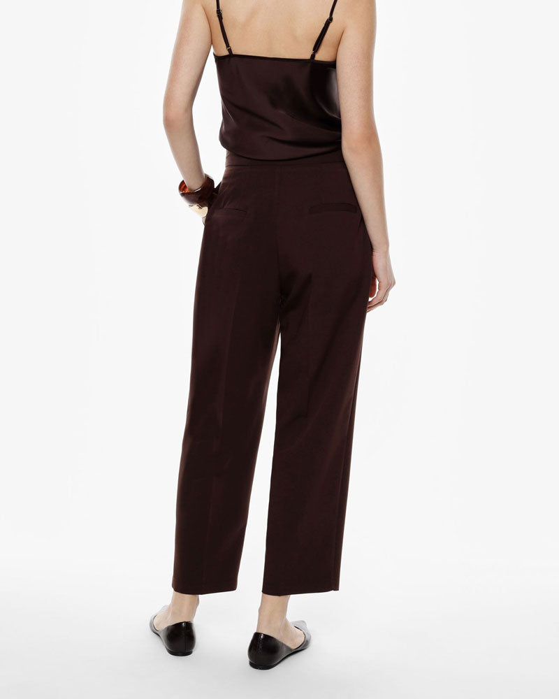 Imperial Pantaloni Cropped a Vita Alta da Donna Colore Moro