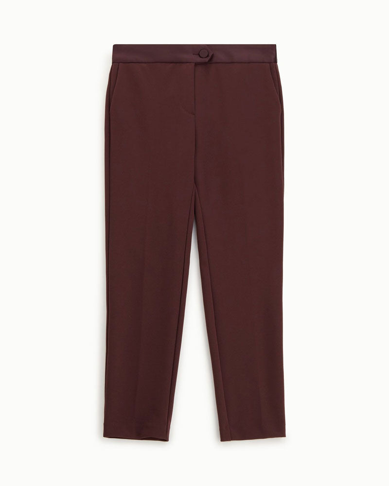 Imperial Pantaloni Sartoriali a Sigaretta Colore Prugna