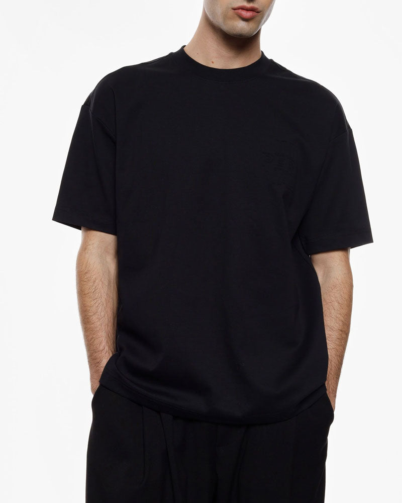 Imperial T-Shirt Girocollo a Maniche Corte da Uomo Colore Nero