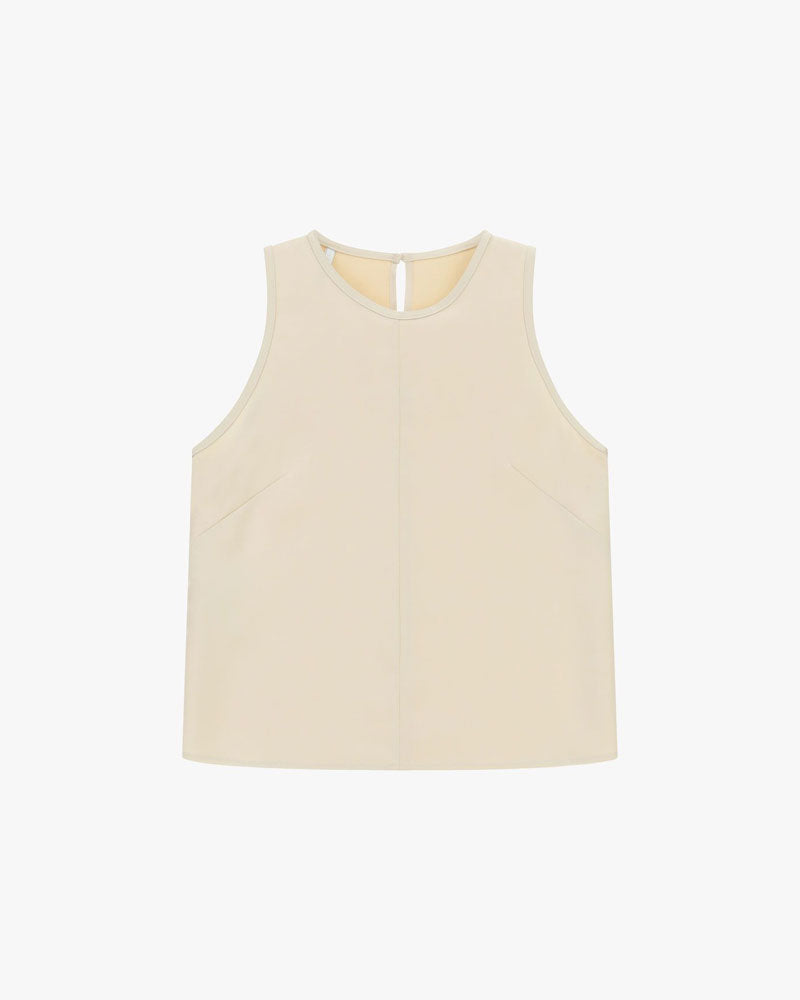 Imperial Top Senza Maniche Tinta Unita Colore Gesso