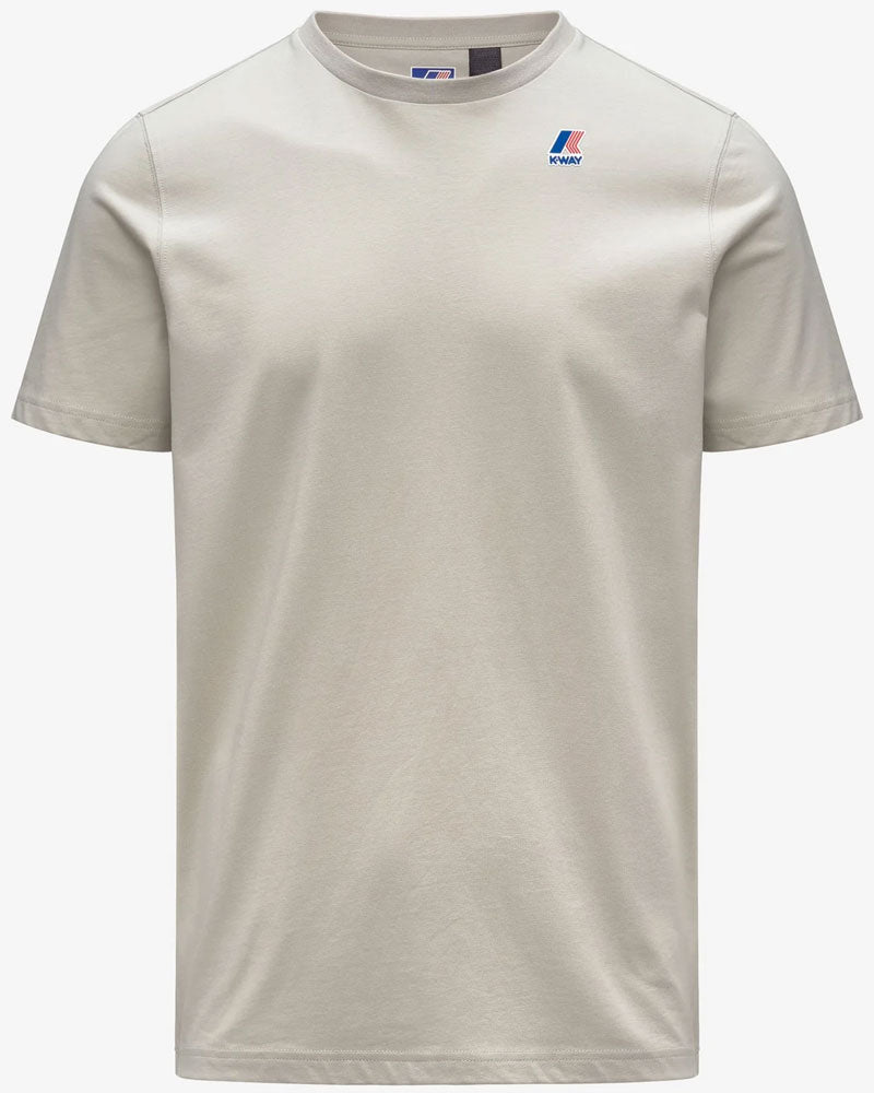 K-Way T-Shirt Leonide in Cotone Colore Beige Chiaro