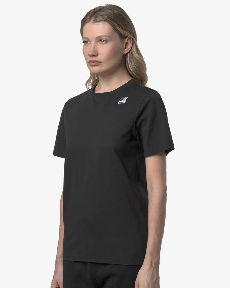 K-Way T-Shirt Leonide in Cotone Colore Nero