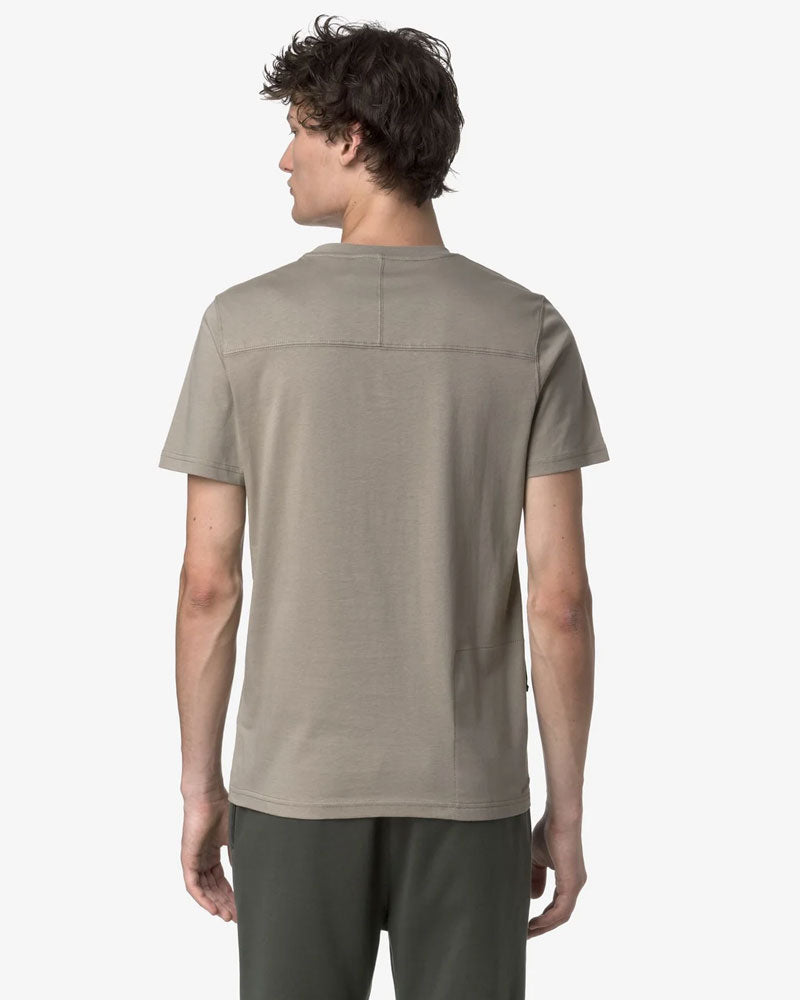K-Way T-Shirt Leonide in Cotone Colore Tortora