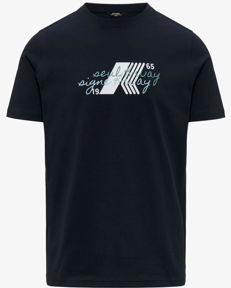 K-Way T-Shirt Odom Jersey Seul Colore Blu Navy