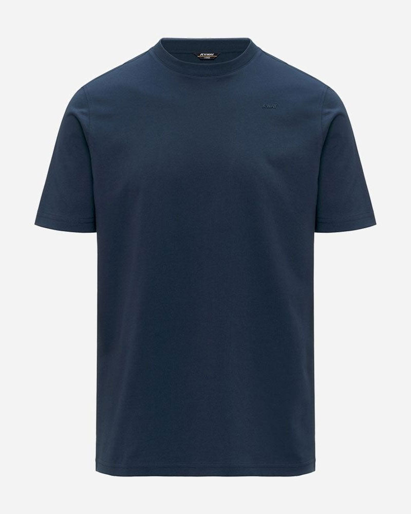 K-Way T-Shirt con Logo Micro Colore Blu