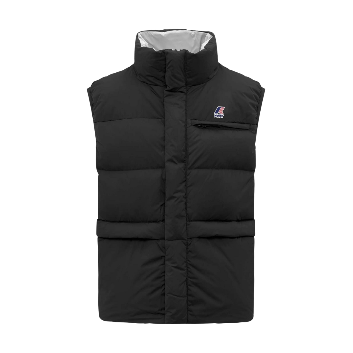 K-way Gilet K-way Le Vrai 4.0 Corin Heavy Warm nero in nylon ripstop antigoccia imbottito in piuma