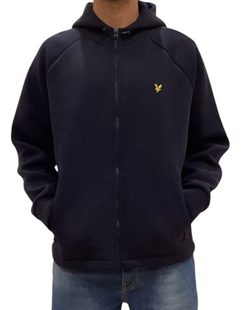 Lyle & Scott Felpa con Logo e Zip da Uomo Colore Blu Navy