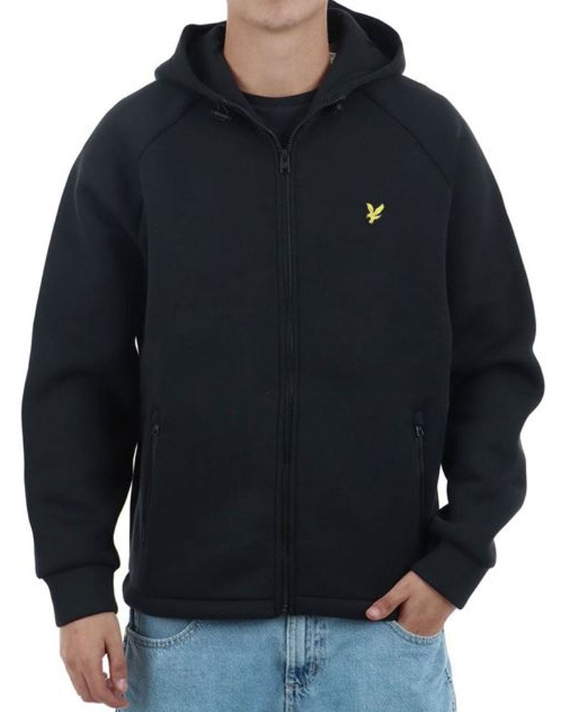 Lyle & Scott Felpa con Logo e Zip da Uomo Colore Nero