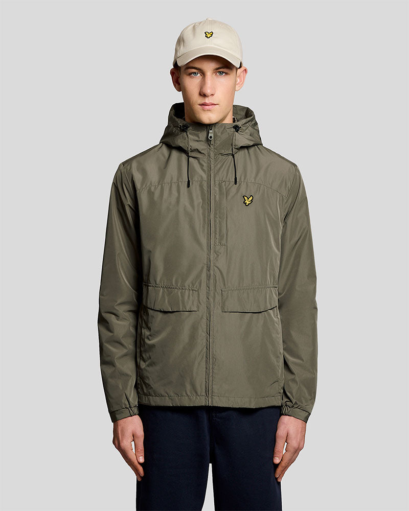 Lyle & Scott Giacca Leggera con Cappuccio Colore Khaki