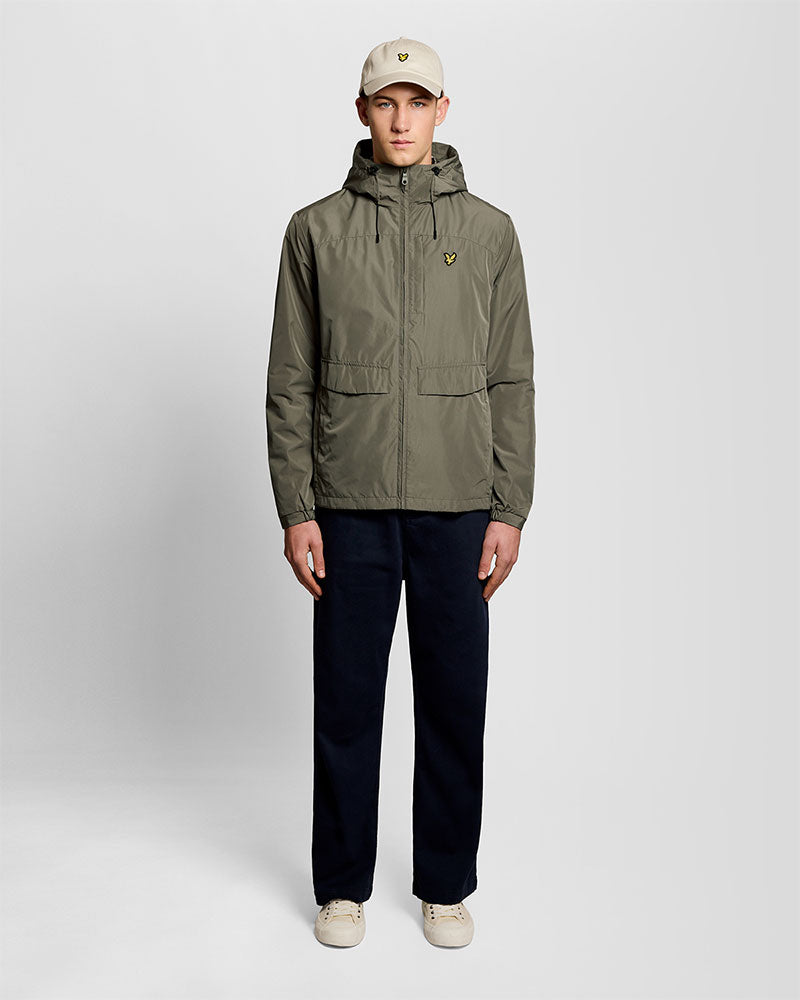 Lyle & Scott Giacca Leggera con Cappuccio Colore Khaki