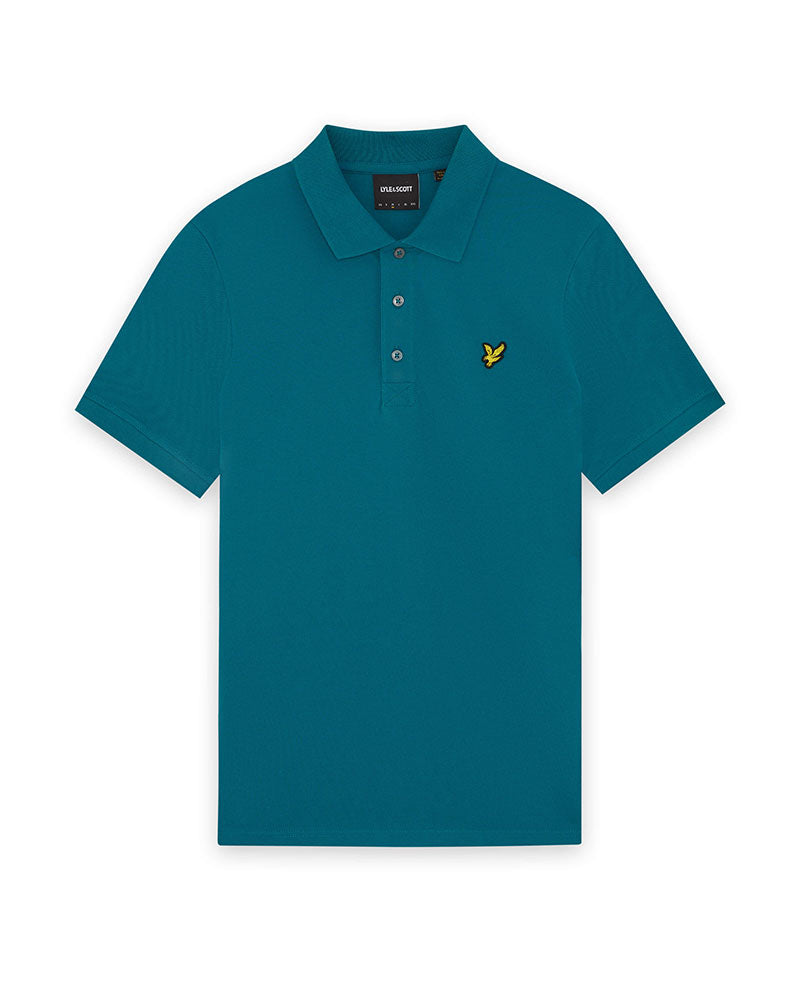 Lyle & Scott Polo in Cotone con Logo Colore Verde