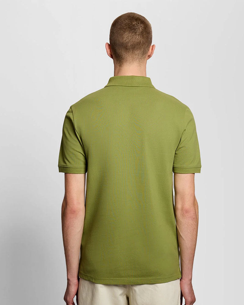 Lyle & Scott Polo in Cotone con Logo Colore Verde Erba