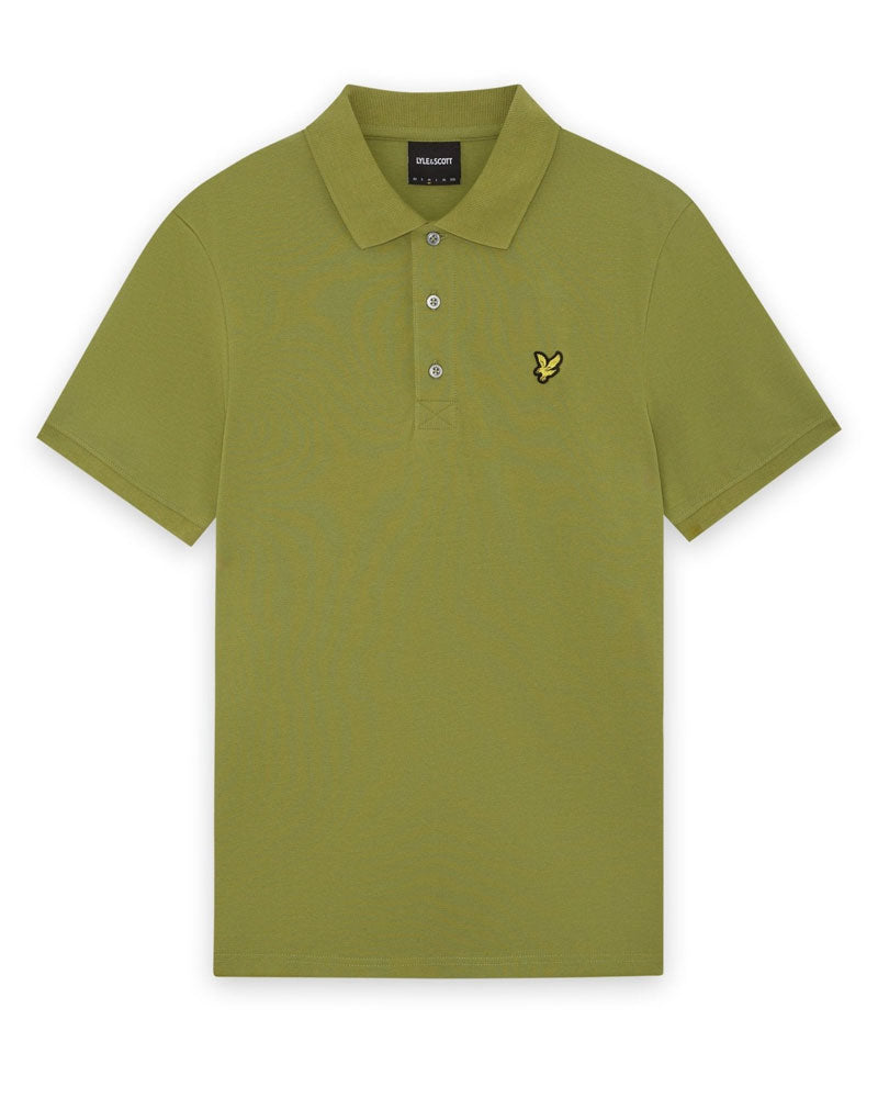 Lyle & Scott Polo in Cotone con Logo Colore Verde Erba