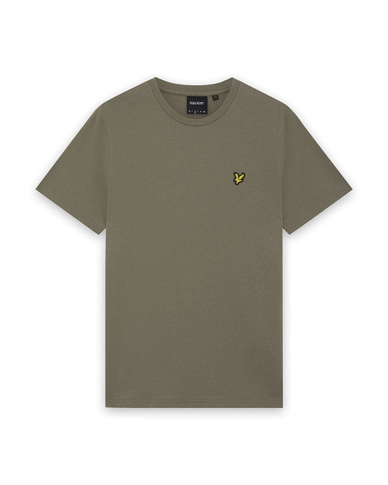 Lyle & Scott T-Shirt Girocollo in Cotone Colore Khaki