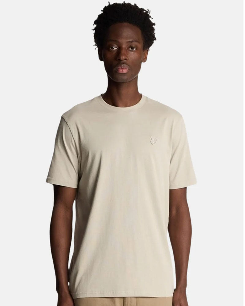 Lyle & Scott T-Shirt in Cotone Superfine Colore Beige