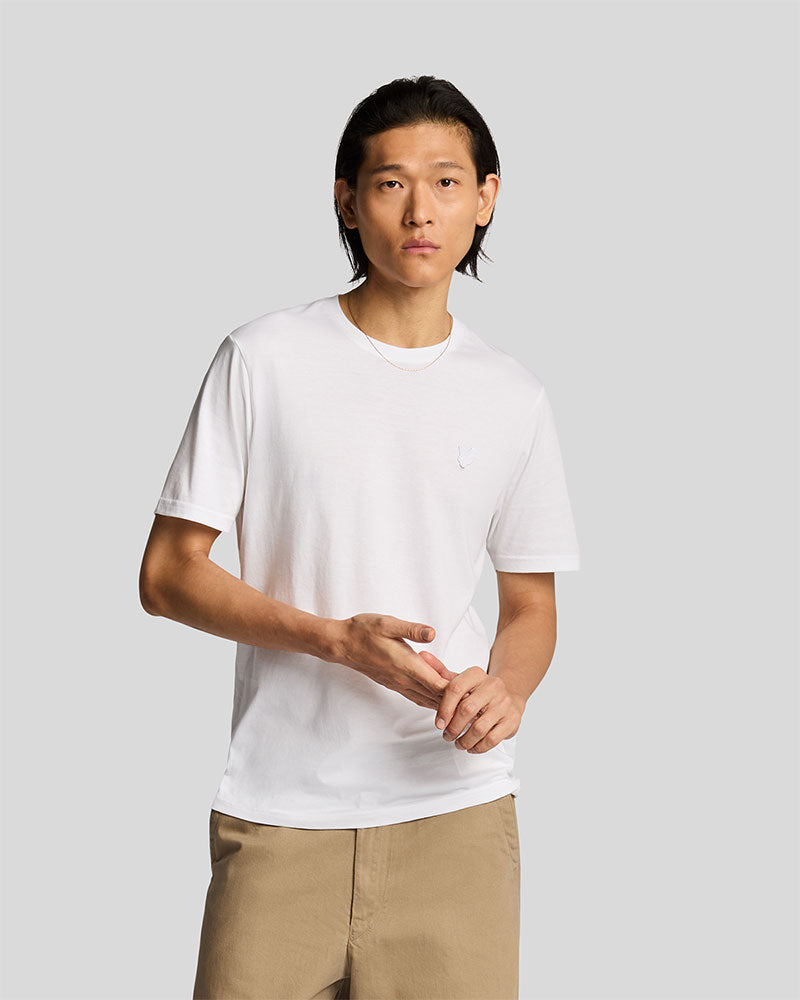 Lyle & Scott T-Shirt in Cotone Superfine Colore Bianco