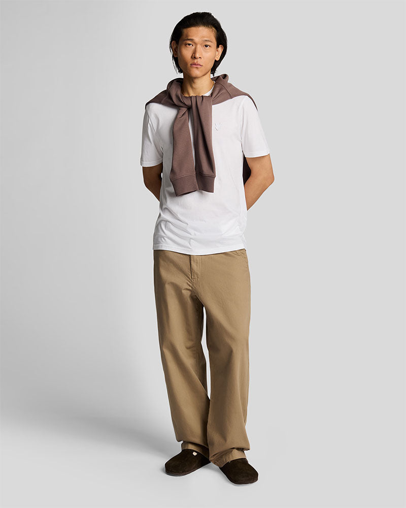 Lyle & Scott T-Shirt in Cotone Superfine Colore Bianco