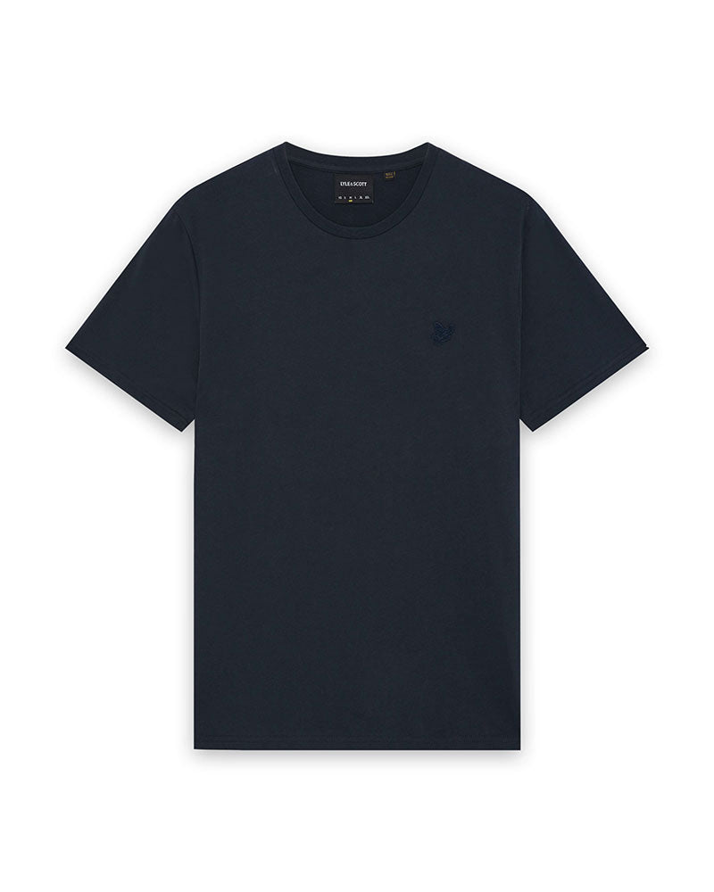 Lyle & Scott T-Shirt in Cotone Superfine Colore Blu Scuro