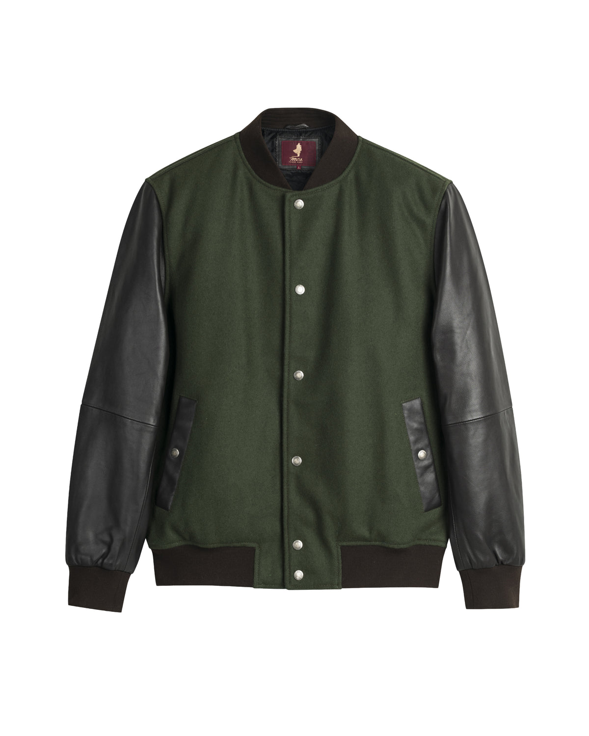 MCS Bomber Uomo con Maniche a Contrasto Colore Verde