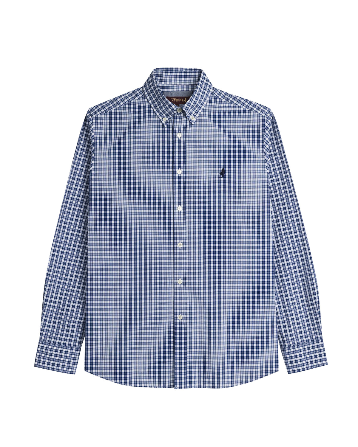 MCS Camicia Uomo a Quadri Button-Down Colore Blu