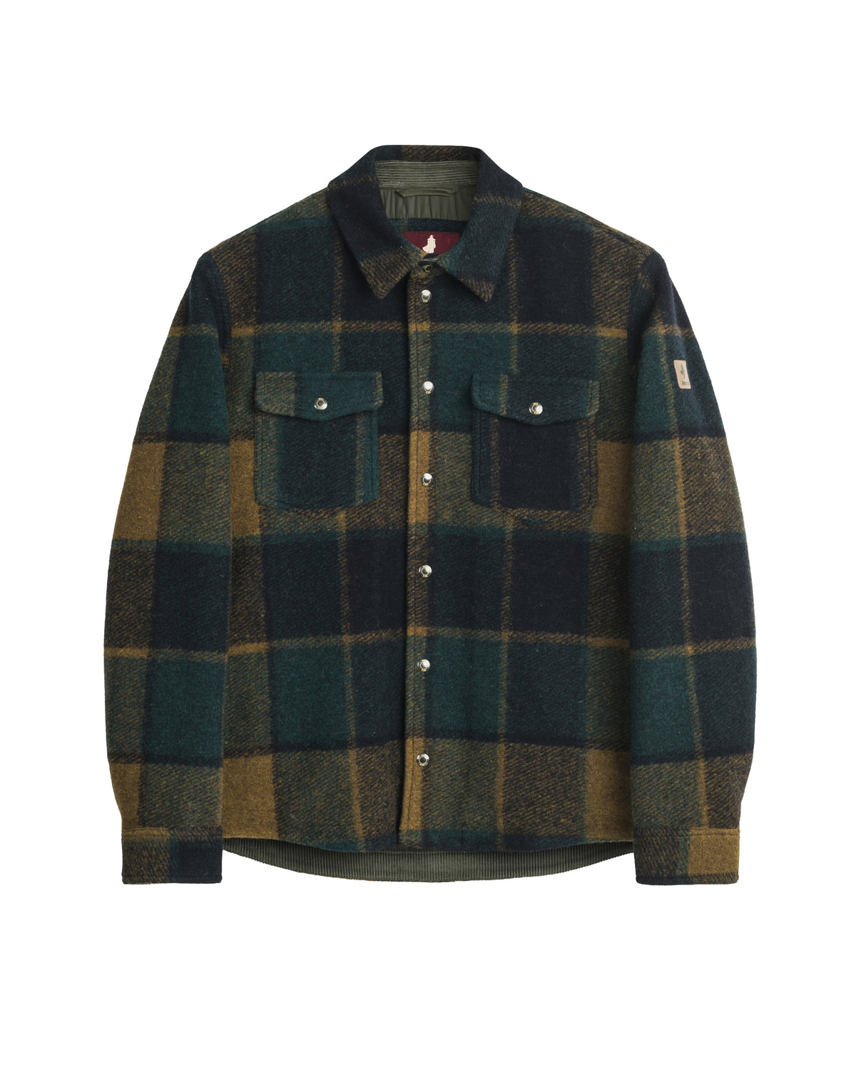 MCS Giacca Camicia Uomo Check Colore Marrone e Verde